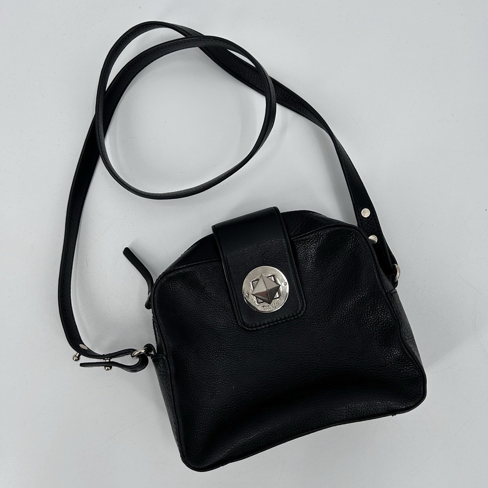 Kate Spade‎ Chrystie Street Isla Black Leather Turnlock Shoulder Handbag Purse